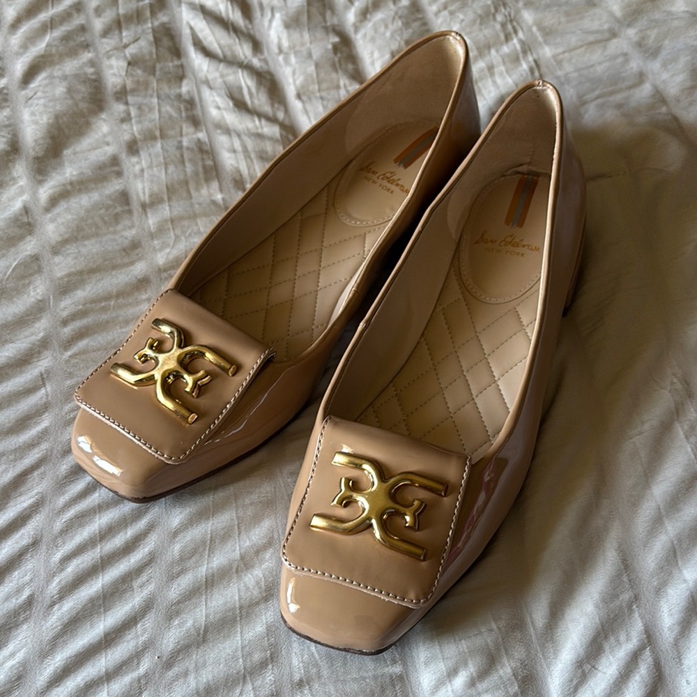 Sam Edelman Emma Square Toe Flat Almond nwot